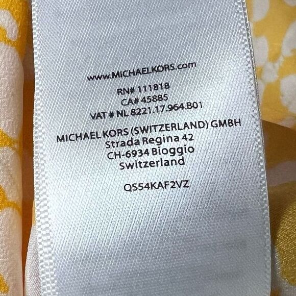 Michael‎ Kors Yellow & White Zip-Back Shell - Picture 11 of 13